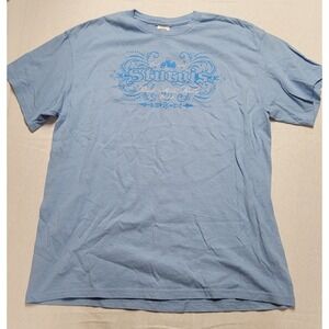 Men's Delta Sturgis Black Hills Rally 2014 T-shirt Light Blue Size Large